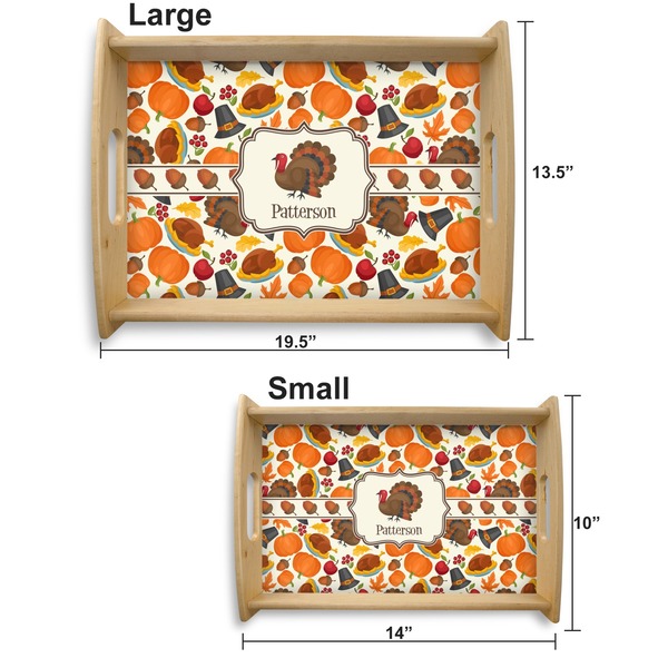 Traditional Thanksgiving Serving Tray Wood Sizes