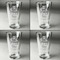 Traditional Thanksgiving Set of Four Engraved Beer Glasses - Individual View