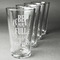 Traditional Thanksgiving Set of Four Engraved Pint Glasses - Set View