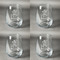 Traditional Thanksgiving Set of Four Personalized Stemless Wineglasses (Approval)