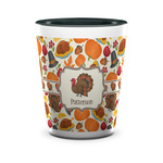 Traditional Thanksgiving Ceramic Shot Glass - 1.5 oz - Two Tone - Single (Personalized)