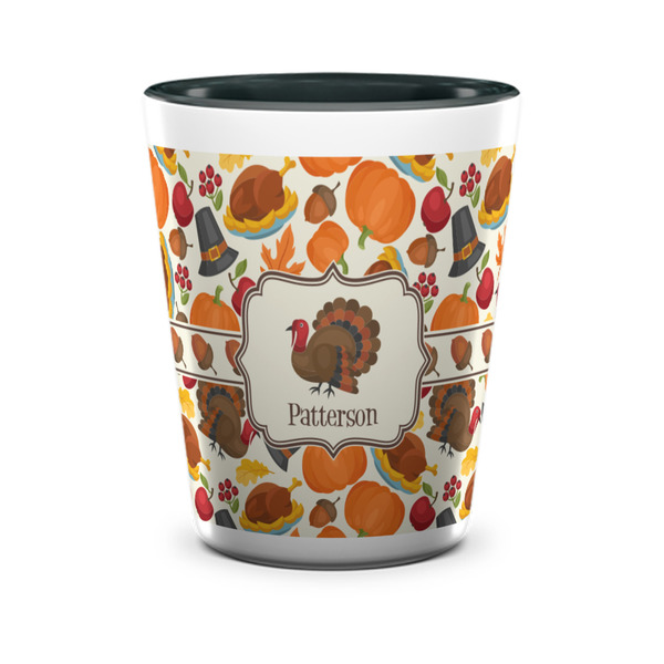 Traditional Thanksgiving Shot Glass - Two Tone - FRONT