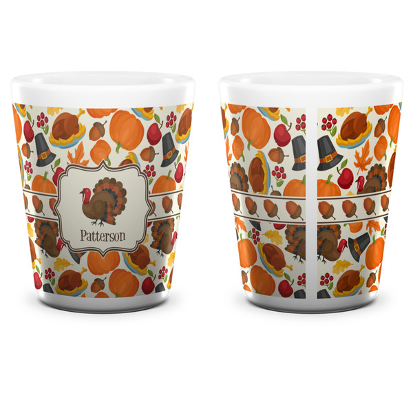 Traditional Thanksgiving Shot Glass - White - APPROVAL