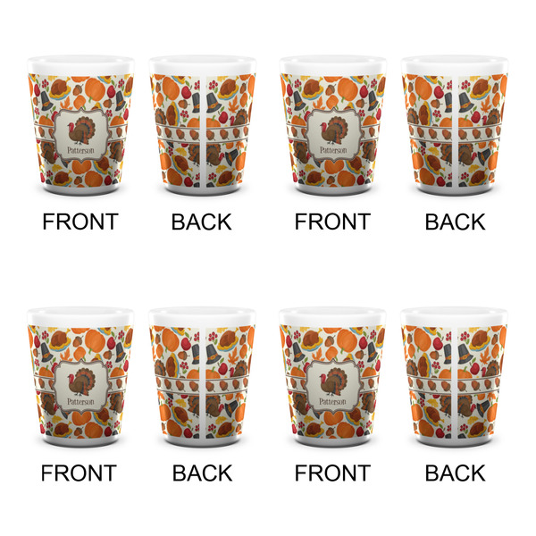 Traditional Thanksgiving Shot Glass - White - Set of 4 - APPROVAL