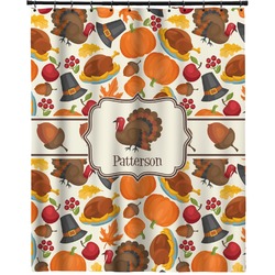 Traditional Thanksgiving Extra Long Shower Curtain - 70"x84" (Personalized)