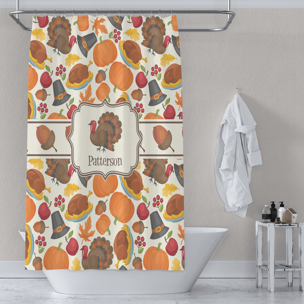 Traditional Thanksgiving Shower Curtain Lifestyle