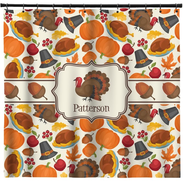 Custom Traditional Thanksgiving Shower Curtain - Custom Size (Personalized)