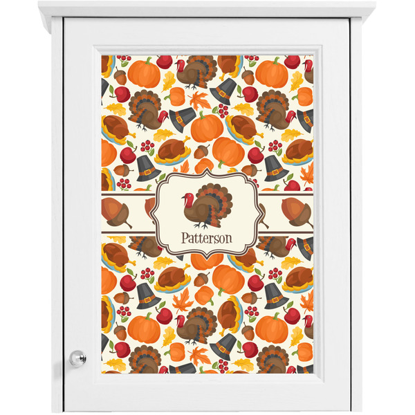 Traditional Thanksgiving Single White Cabinet Decal