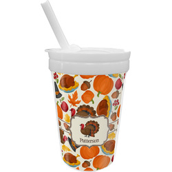Traditional Thanksgiving Sippy Cup with Straw (Personalized)