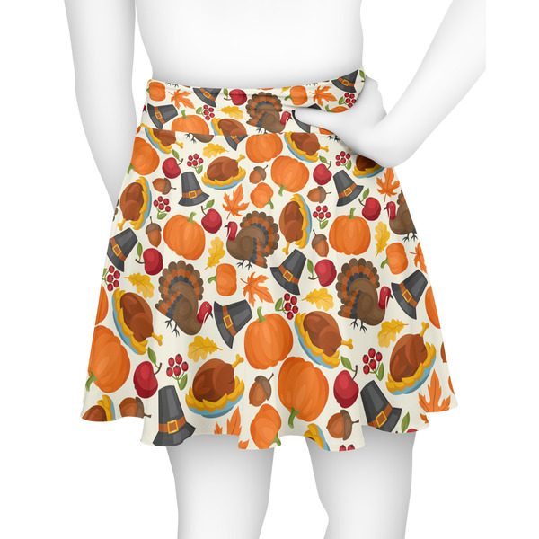 Traditional Thanksgiving Skater Skirt - Back