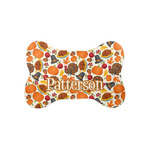 Traditional Thanksgiving Bone Shaped Dog Food Mat (Small) (Personalized)