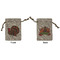 Traditional Thanksgiving Small Burlap Gift Bag - Front and Back