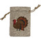 Traditional Thanksgiving Small Burlap Gift Bag - Front