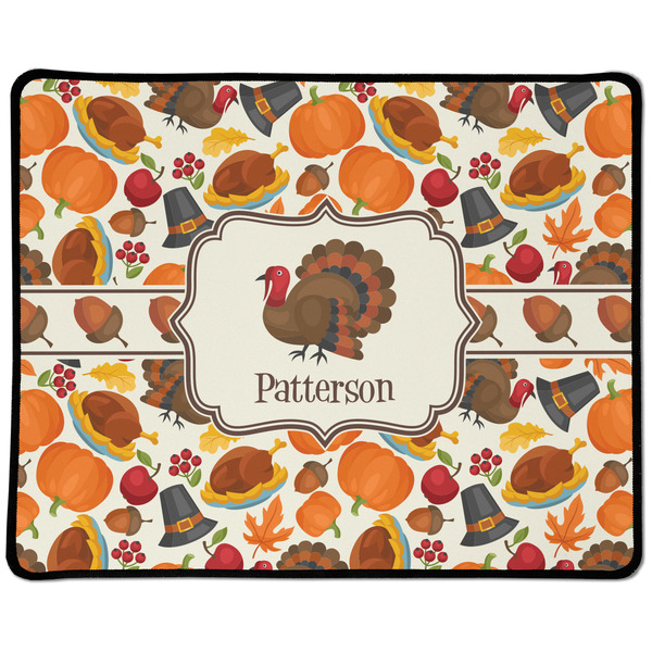 Custom Traditional Thanksgiving Large Gaming Mouse Pad - 12.5" x 10" (Personalized)