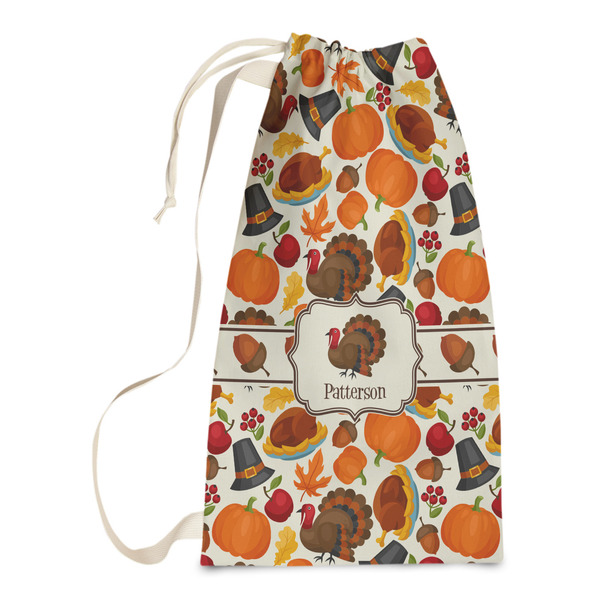 Custom Traditional Thanksgiving Laundry Bags - Small (Personalized)
