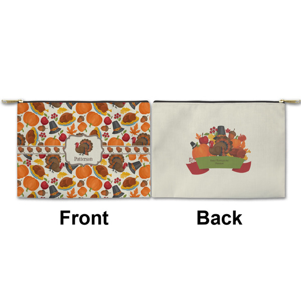 Traditional Thanksgiving Small Zipper Pouch Approval (Front and Back)