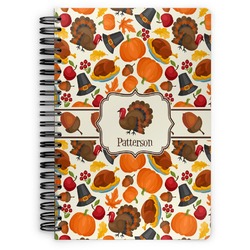 Traditional Thanksgiving Spiral Notebook - 7x10 w/ Name or Text