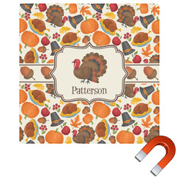 Traditional Thanksgiving Square Car Magnet - 10" (Personalized)
