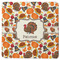 Traditional Thanksgiving Square Rubber Backed Coaster (Personalized)