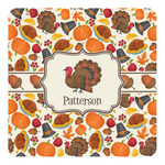 Traditional Thanksgiving Square Decal - Large (Personalized)