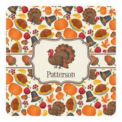 Traditional Thanksgiving Square Decal - Small (Personalized)
