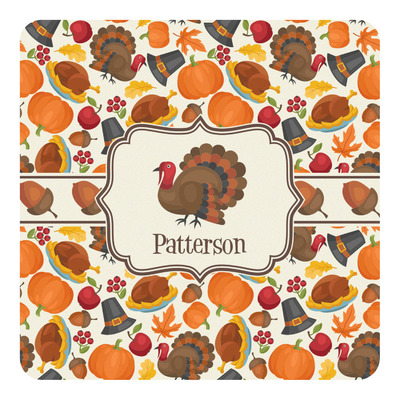 Traditional Thanksgiving Square Decal (Personalized)