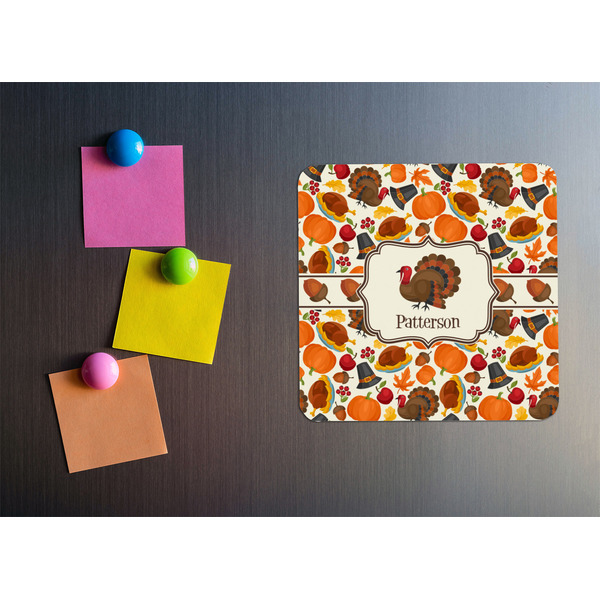Traditional Thanksgiving Square Fridge Magnet - LIFESTYLE