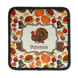 Traditional Thanksgiving Iron On Square Patch w/ Name or Text