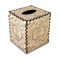 Traditional Thanksgiving Square Tissue Box Covers - Wood - Front