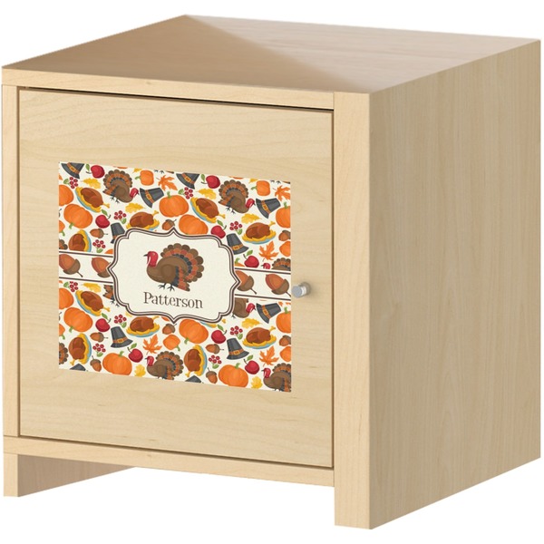 Traditional Thanksgiving Square Wall Decal on Wooden Cabinet