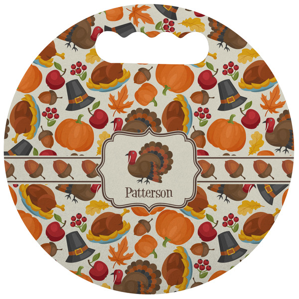 Custom Traditional Thanksgiving Stadium Cushion (Round) (Personalized)