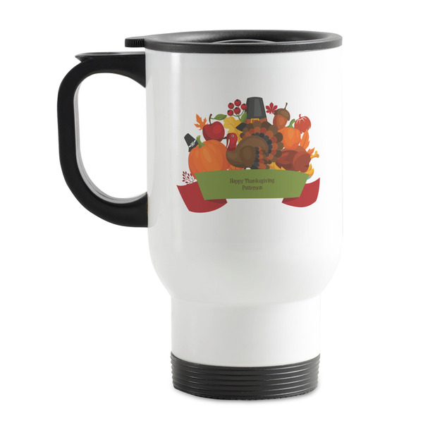 Custom Traditional Thanksgiving Stainless Steel Travel Mug with Handle