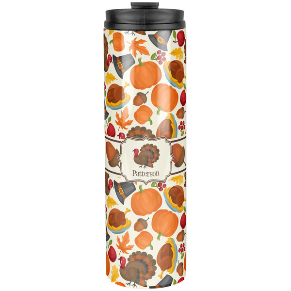 Custom Traditional Thanksgiving Stainless Steel Skinny Tumbler - 20 oz (Personalized)