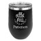 Traditional Thanksgiving Stemless Stainless Steel Wine Tumbler - Black - Double Sided (Personalized)