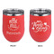 Traditional Thanksgiving Stainless Wine Tumblers - Coral - Double Sided - Approval