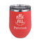 Traditional Thanksgiving Stainless Wine Tumblers - Coral - Double Sided - Front