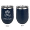 Traditional Thanksgiving Stainless Wine Tumblers - Navy - Single Sided - Approval