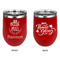 Traditional Thanksgiving Stainless Wine Tumblers - Red - Double Sided - Approval