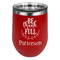 Traditional Thanksgiving Stainless Wine Tumblers - Red - Double Sided - Front