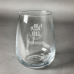 Traditional Thanksgiving Stemless Wine Glass - Engraved (Personalized)