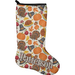 Traditional Thanksgiving Holiday Stocking - Single-Sided - Neoprene (Personalized)