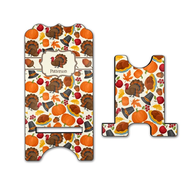 Traditional Thanksgiving Stylized Phone Stand - Front & Back - Large