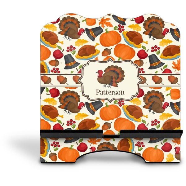 Traditional Thanksgiving Stylized Tablet Stand - Front without iPad