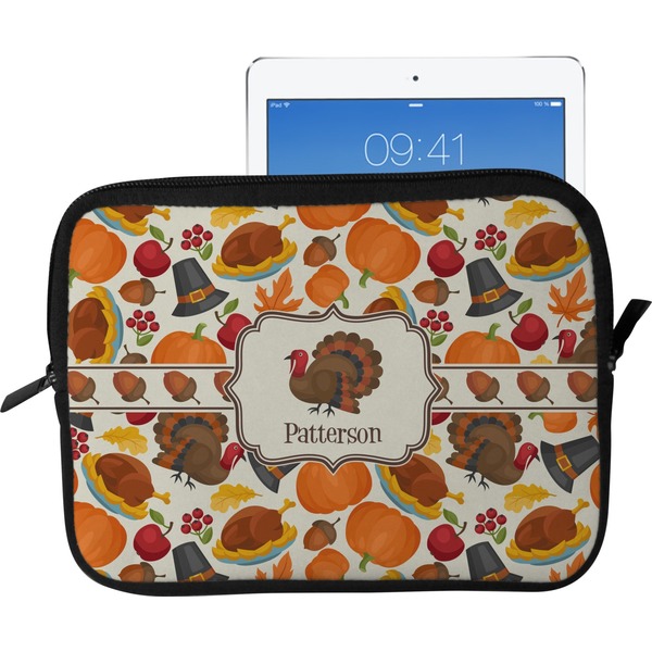 Custom Traditional Thanksgiving Tablet Case / Sleeve - Large (Personalized)