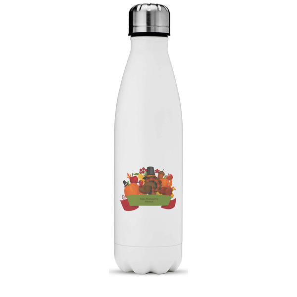 Custom Traditional Thanksgiving Water Bottle - 17 oz. - Stainless Steel - Full Color Printing (Personalized)