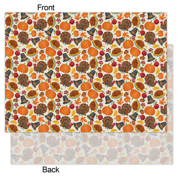 Traditional Thanksgiving Tissue Paper - Lightweight - Large - Front & Back