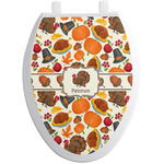 Traditional Thanksgiving Toilet Seat Decal - Elongated (Personalized)