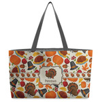 Traditional Thanksgiving Beach Totes Bag - w/ Black Handles (Personalized)