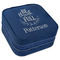 Traditional Thanksgiving Travel Jewelry Boxes - Leather - Navy Blue - Angled View