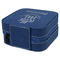 Traditional Thanksgiving Travel Jewelry Boxes - Leather - Navy Blue - View from Rear